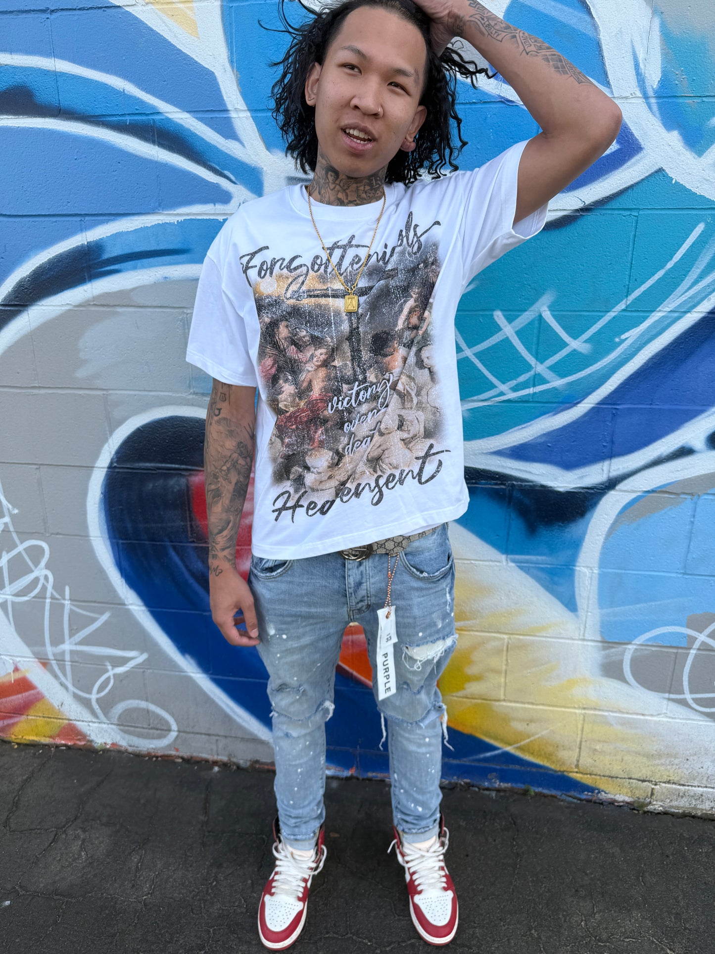 "FORGOTTEN IDOL HEAVEN SENT"(WHITE TEE)
